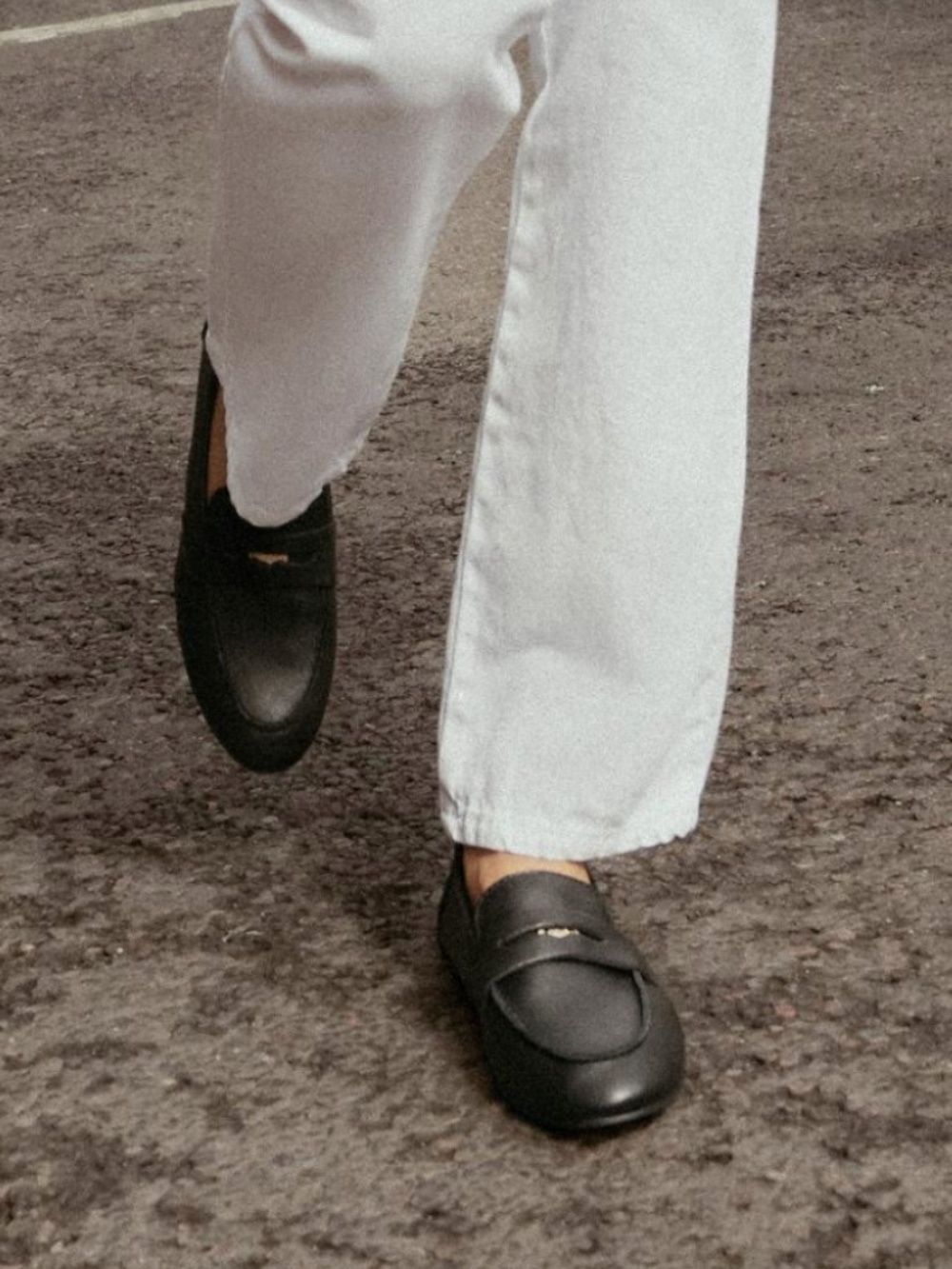 ❤️ Zara penny loafer genuine leather black flats - Picture 6 of 8